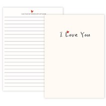 말풍선 편지지 50p, I love you, 1개