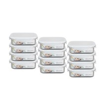 은스홈 화이트 네이처 트라이탄 밀폐용기, 12개, 밀폐용기 400ml 12p