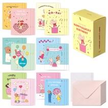 모노라이크 데이바이데이 카드 36p + 봉투 36p + 스티커 36p 세트 Happy and Lucky Birthday, 혼합색상, 1세트