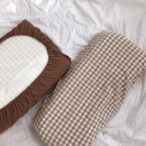 에이슬립 깅엄체크 고무줄 베개커버