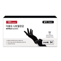 생활을그리다 다용도 니트릴장갑 베이직 블랙 M, 중(M), 1개