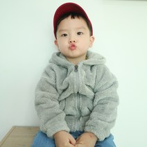 아동용 뽀송뽀송 후드 집업