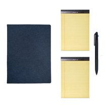 패드폴리오 + 리갈패드 50매 x 2 + 3색 볼펜 B5, 패드폴리오(블루), 리갈패드(랜덤색상), 1세트