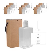 통통 납작 꿀병 페트 500ml + 원터치브릿지 투명캡 + 심플 꿀벌화분 L 스티커 + 봉인스티커 + 박스 세트, 10세트