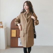 스탠트 카라 롱 긴팔 윈드 임산부 재킷코트