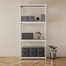 스피드랙 조립식 철제 앵글 선반 4단, 화이트