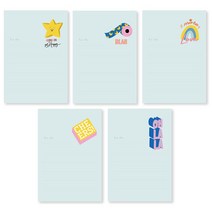 인디케이 데일리 메모지 컬렉션 민트 5종, 1세트