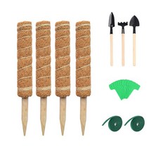 라누브 우드 식물지지대 수태봉 40cm 4개 + 원예용벨크로, 1세트