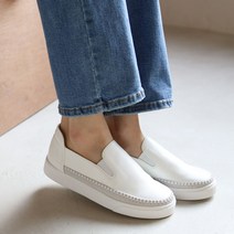 콤마슈 여성용 캐주얼 발편한 데일리 통굽 키높이 슬립온 SD561