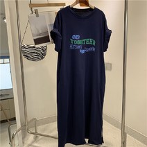 MA 투게더 레터링 오버핏 롱 원피스티