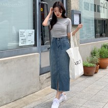 엔비룩 커렌 데님 스커트