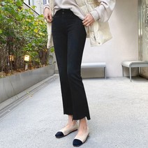 여성용 더블버튼 언발 컷팅 진 #75970