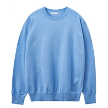 언탭트 남성용 부드러운 워셔블 비스코스 라운드 니트 티셔츠