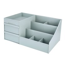 대용량 파티션 책상 정리함, 3단, 블루
