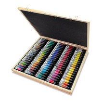 시넬리에 최고급 수채화물감 10ml + 우드케이스 + 붓 세트 N131669.98, 100색