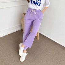 헤이진 여성용 데일리 밴딩 와이드 팬츠