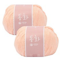 브랜드얀 동화 뜨개실 2p, 살구, 170m, 2개