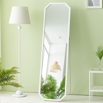 에이스홈 마카롱 팔각 스탠딩 와이드 전신거울 중, 화이트