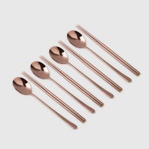 론드 수저세트, 로즈골드, 수저 4p + 젓가락 4p