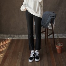 빼빼 여성용 데일리 뒷밴딩 일자 슬랙스