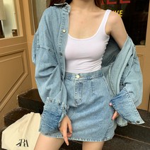 여성용 카블리 데님 미니 스커트 SK3612C13