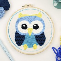 아트조이 DIY 펀치 니들 자수 + 4단 바늘 세트, 1세트, 부엉이