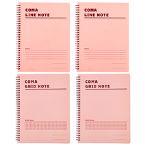 투코비 코마 노트 A5 라인 2p + 그리드 2p, 핑크, 1SET_KOR