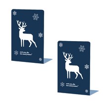 타공 L형 철제 북엔드 YT_RA905 2p, 사슴