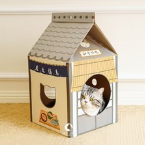 요기쏘 고양이 네코네코 스크래쳐 하우스, 혼합색상, 1개