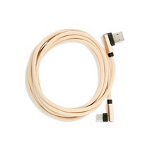 코쿼드 USB C타입 ᄀ자 고속 충전 롱케이블, 2m, 골드