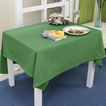 나산데코 면 테이블커버, 라이트그린, 8인용(240 x 140 cm)