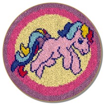 알로데 애니멀 라운드 러그 카펫 DIY 스킬 자수 세트 중국어버전, NO 07(컬러인쇄메쉬), 1세트