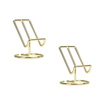 쥬앤코 프레임 휴대폰 명함꽂이 엽서 거치대, 골드, 2개