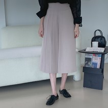 나레포 뒷밴딩 플리츠 롱 스커트 SK4488K23