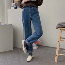 패션풀 여성용 티슨 뒷밴딩 일자 데님 팬츠 27489