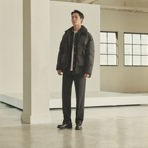 마인드브릿지 남성용 보아퍼 카라 배색 숏 구스 점퍼 MVDJ8153