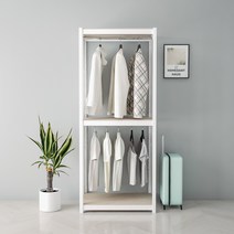 홈던트 하우스 드레스룸 3단 행거 행거봉2 800 x 500 x 1950 mm, 화이트