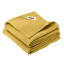 BIBS 유아용 무슬린 커들 클로스 담요 2p, 머스타드