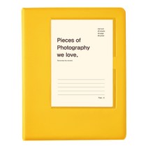 문구백서 비비드 4x6 포켓식 포토앨범, 옐로우(백색내지), 40매
