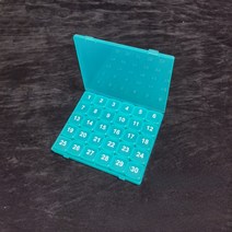 심플 휴대용 한달 약통 케이스 정리함, 민트, 1개