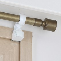 프리스페이스 커튼봉 모던 25mm + 안뚫어고리 봉 세트, 브론즈