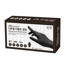 소프트네이쳐 니트릴장갑 블랙 M, 1개, 100개