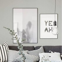 홈앤데코 물로 붙이는 소프트시리즈 셀프 인테리어 소폭 벽지, 라이트그레이(c54016-4)