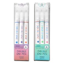 아이코닉 더블 라인펜 데코펜 + 다꾸펜 2종 x 3p 세트, 혼합색상, 1세트