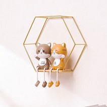 라이프메이드 심플 육각 벽걸이 선반, 골드