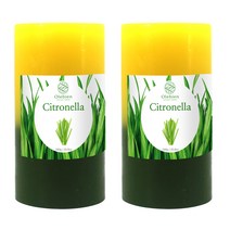 올레비엔 아로마 필라캔들 590g, 시트로넬라, 2개