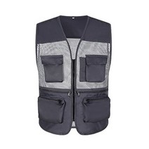 블럭마트 멀티 포켓 현장조끼 다크그레이, 1개