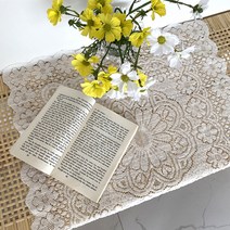 케이트가든 빈티지 레이스 테이블 매트, 아이보리, 중(90cm)