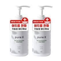 퓨어케이 티트리 아크네 케어 바디워시 라임앤바질향, 500g, 2개