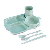 살림의품격 다이어트 파스텔 밀짚 성인식판 6종 세트, 민트